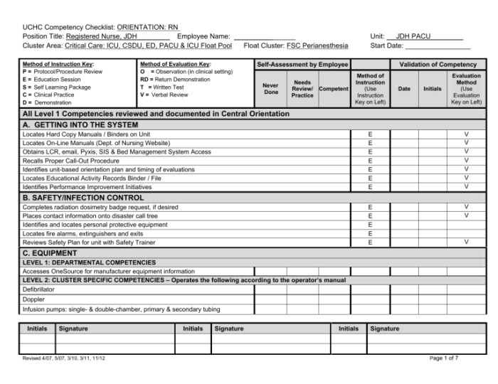 Icu competency test with answers