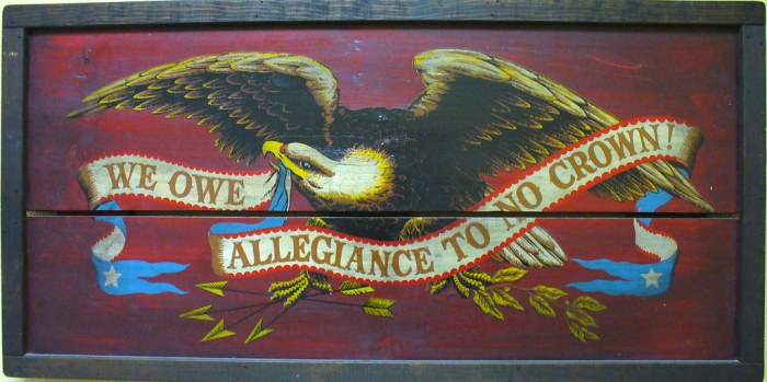 We owe allegiance to no crown eagle