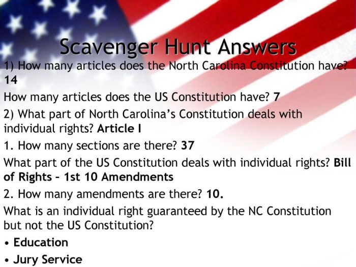 Bill of rights scavenger hunt answers